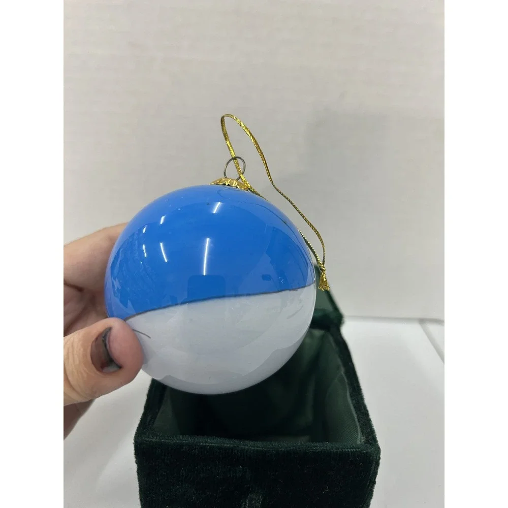 Christmas House 70mm‎ Hand Painted Glass Ball Ornament Snowy Cottage Box Gift